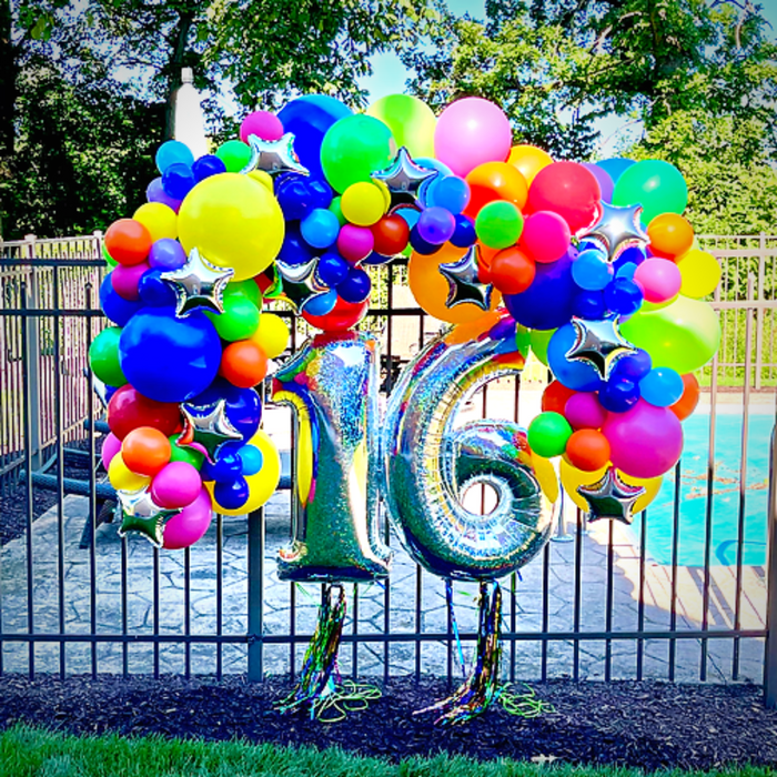 Tassel Garland Number Balloon Display